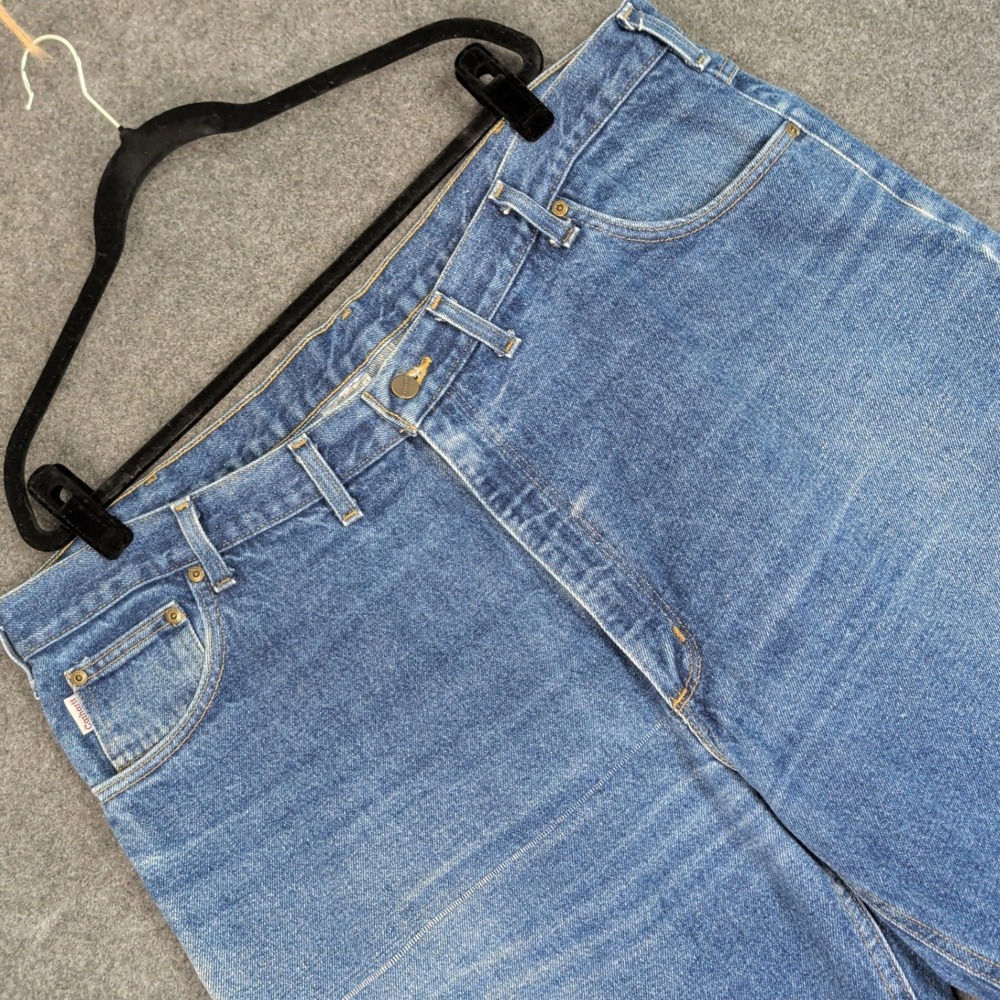 Carhartt B230 PRW Relaxed Fit Blue Denim Jeans Mens 48x32 Workwear Faded